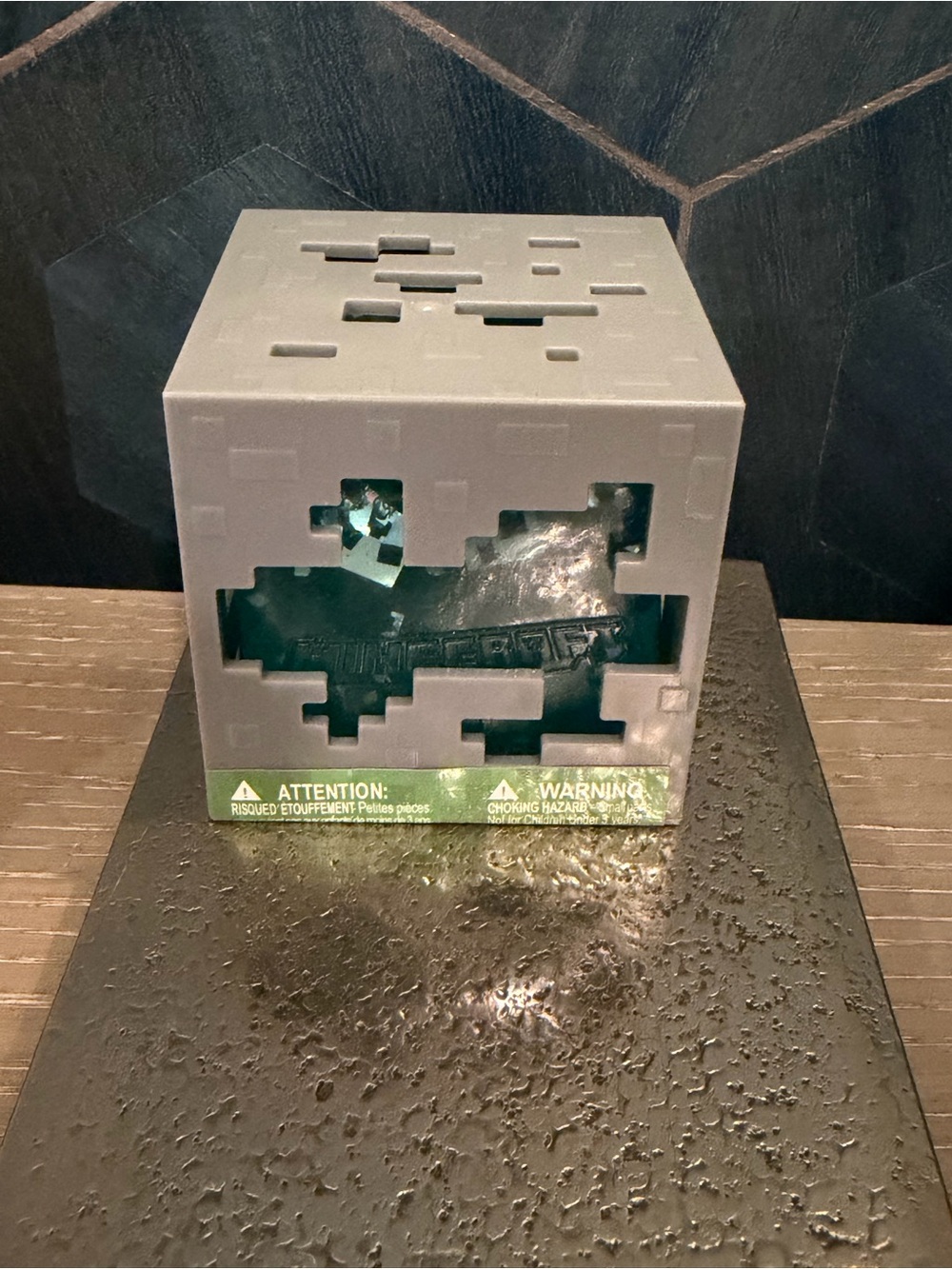 Minecraft Official Authentic Squishy Cube w/plastic case! Must Have NWT